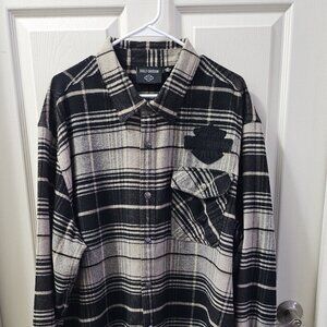 Harley Davidson Wool Button Flannel